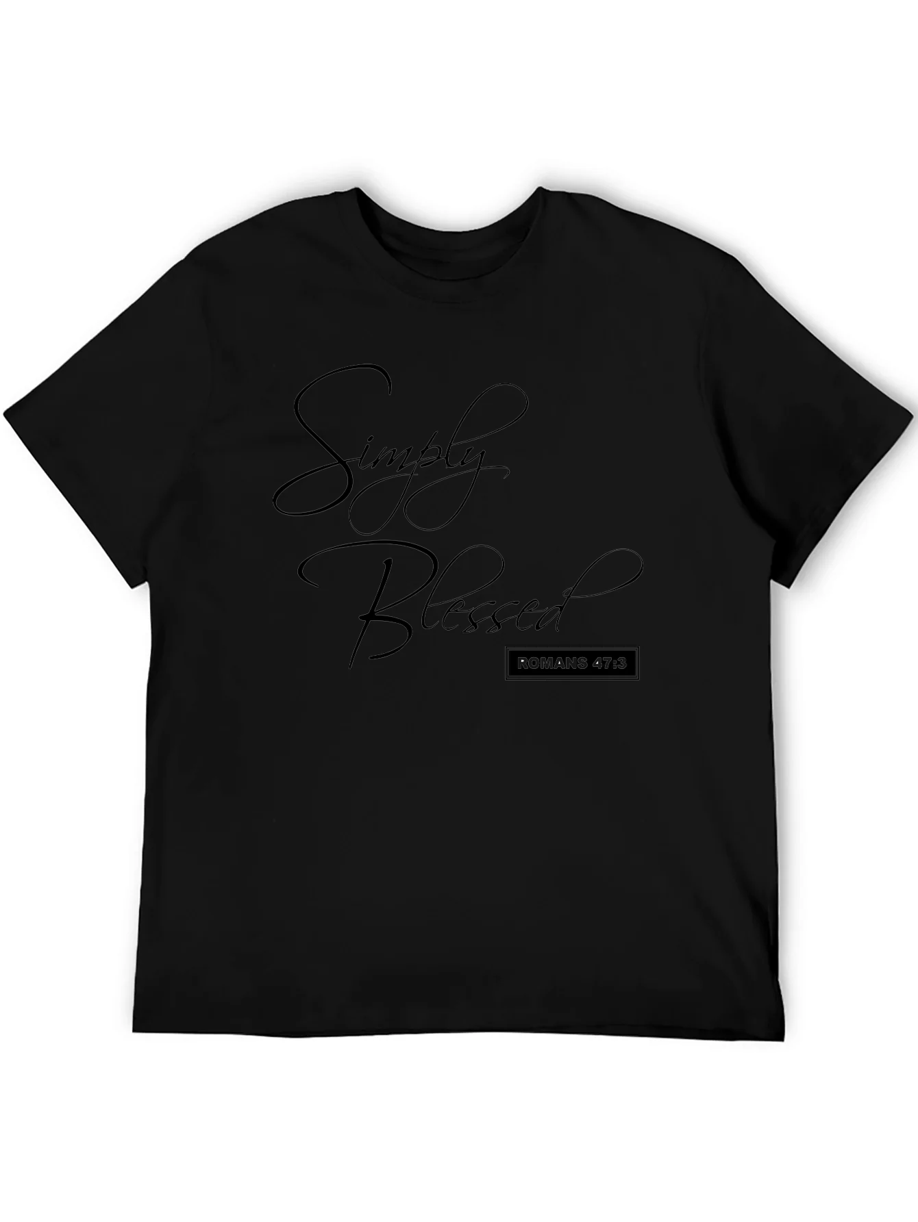 Simply Blessed Black T-Shirt Christian Apparel