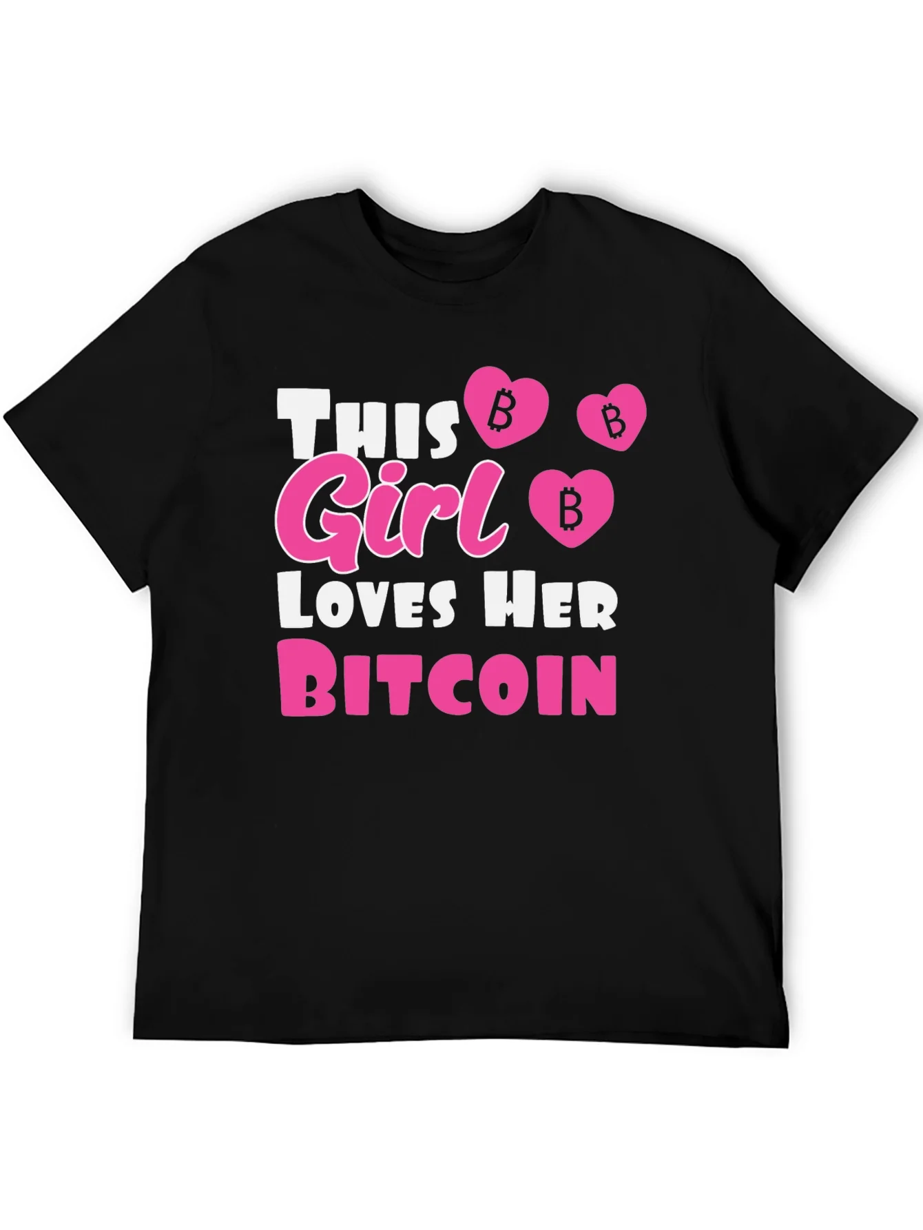 This Girl Loves Her Bitcoin Black T-Shirt