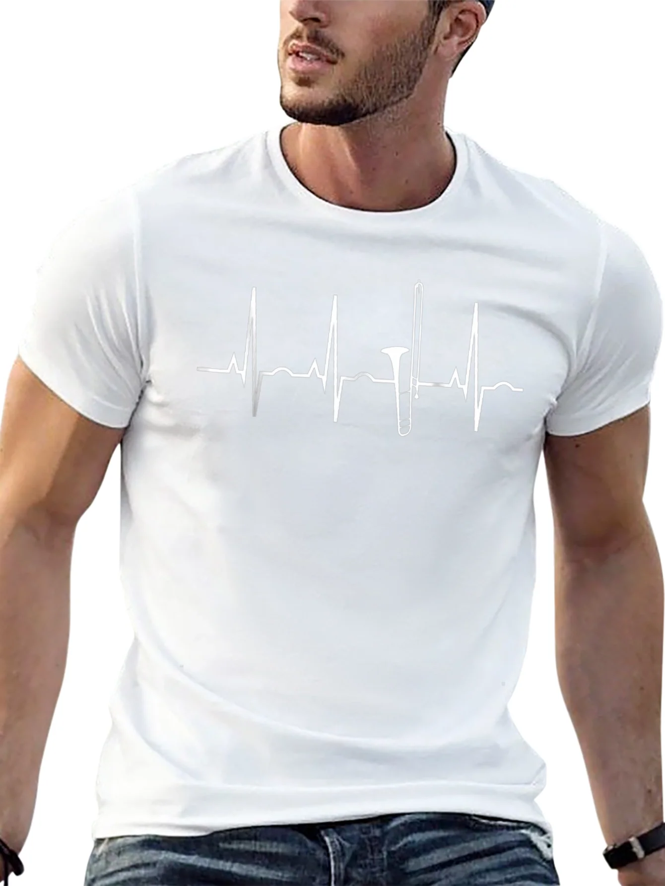 Trombone Heartbeat Graphic Tee
