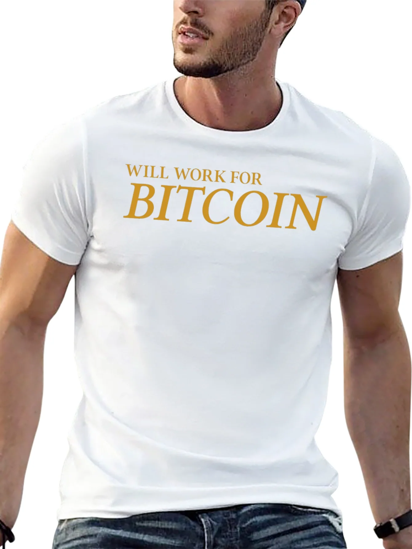 Will Work For Bitcoin Graphic Tee