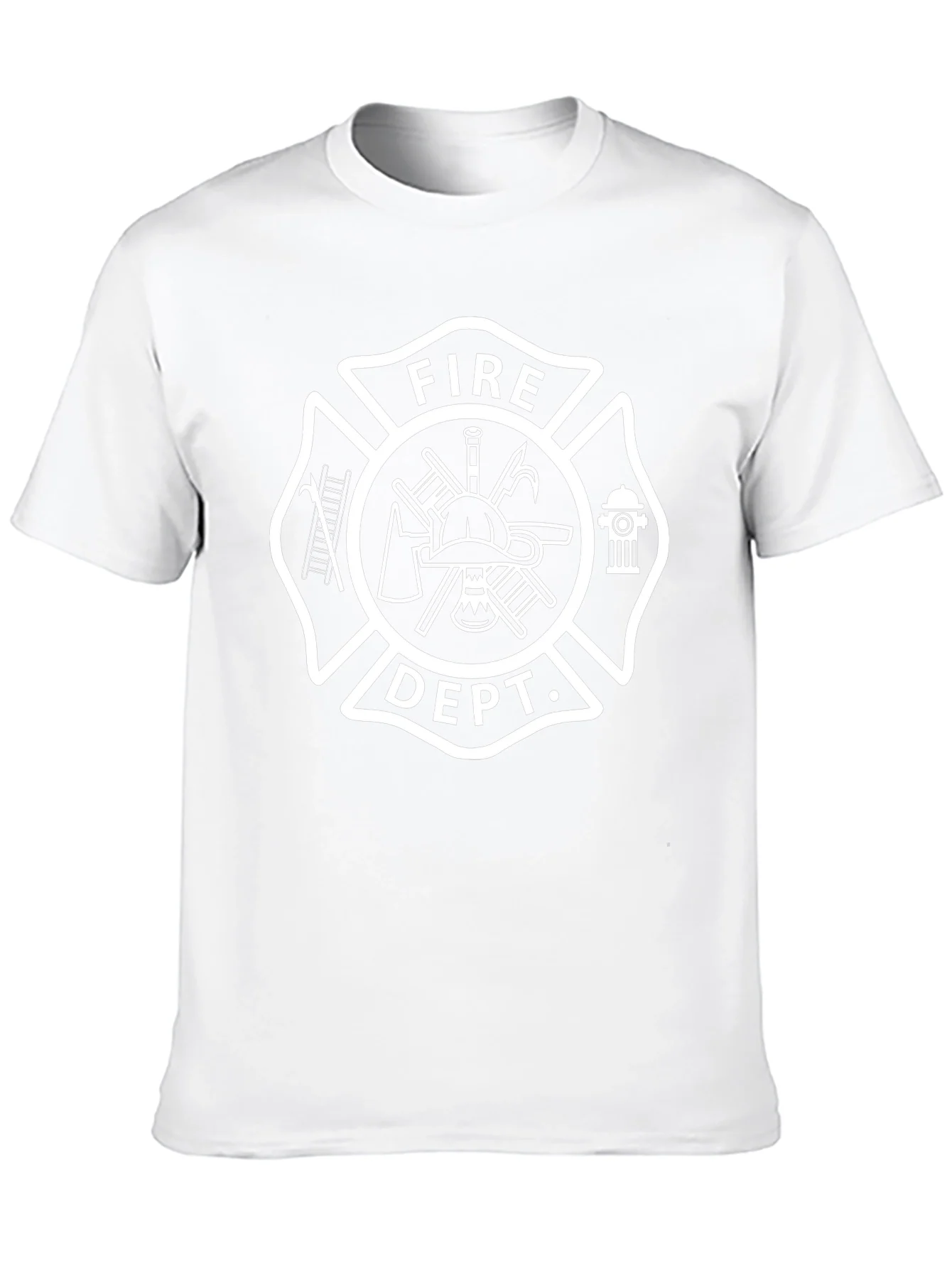 Fire Dept. Emblem Black T-Shirt