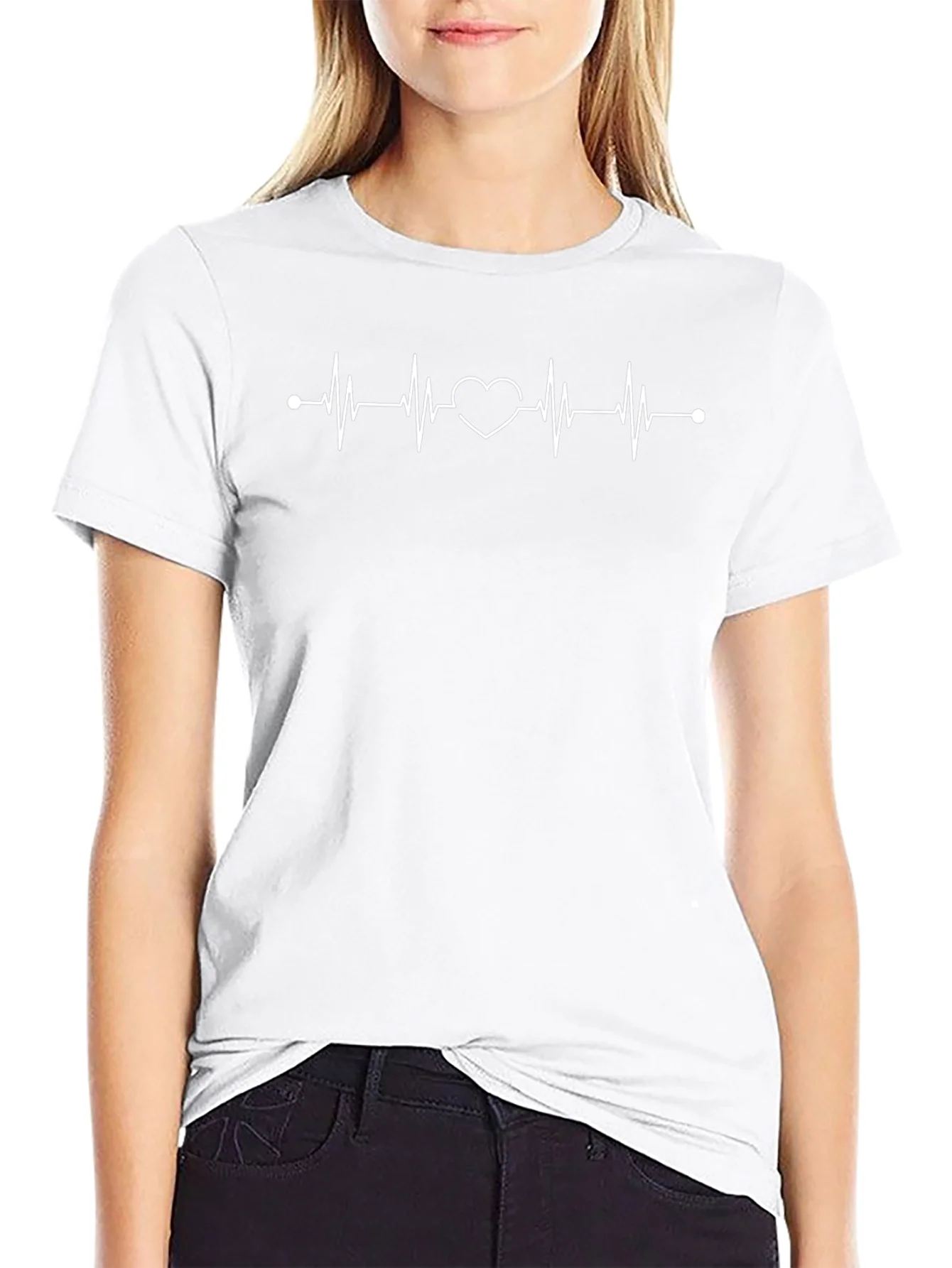 Heartbeat Graphic T-Shirt - Stylish Casual Tee