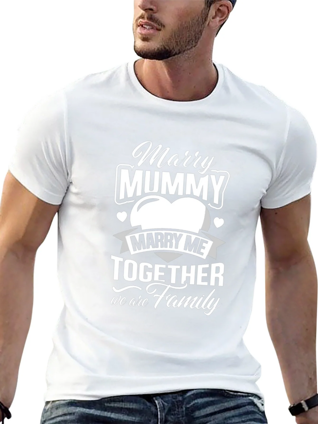 Marry Mummy Together Family Black T-Shirt