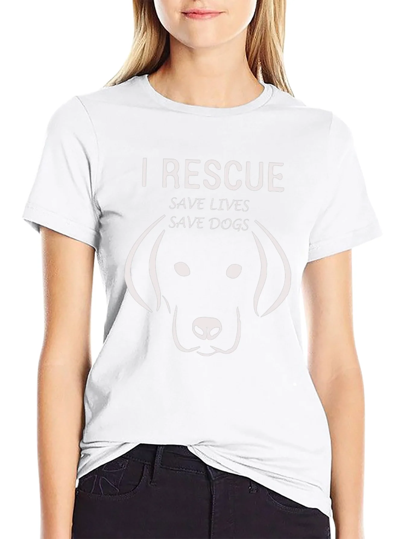 I Rescue Save Lives Save Dogs Graphic Tee
